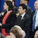 Assistant to the President Eugene Kang stands in the VIP area as President Obama speaks to an audience of 3,000 at the Al Glick Fieldhouse on Friday morning.  Melanie Maxwell I AnnArbor.com